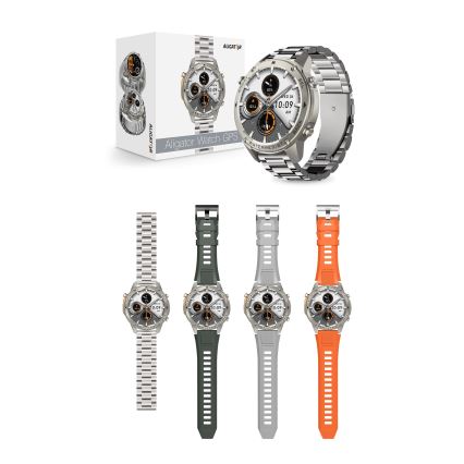 Aligator AW12SR - Chytré hodinky Watch GPS 500 mAh IP69K stříbrná