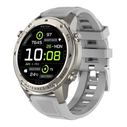 Aligator AW12SR - Chytré hodinky Watch GPS 500 mAh IP69K stříbrná