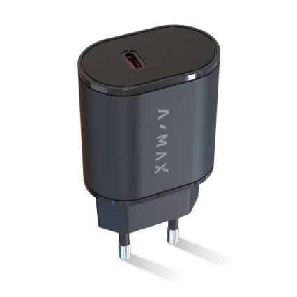 Aligator AX0002V - Rychlonabíjecí adaptér A-MAX Power Delivery 20W USB-C černá