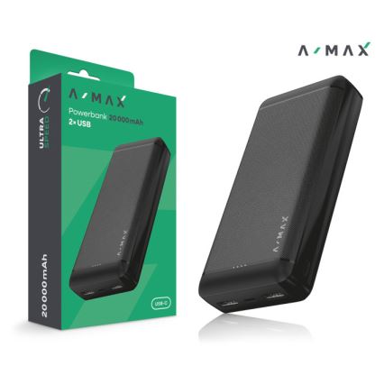 Aligator AX0004 - Power Bank A-MAX 20000 mAh 3,7V černá
