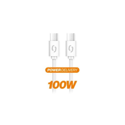 Aligator DATKP47 - USB kabel USB-C / USB-C 100W Power Delivery 1,5m bílá