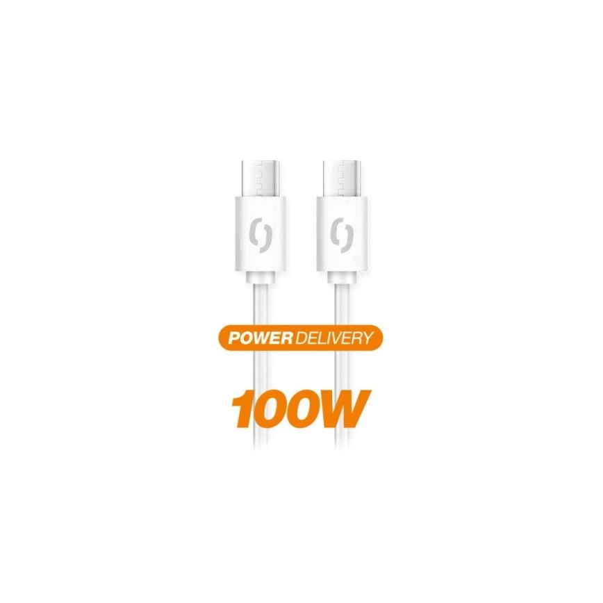 Aligator DATKP47 - USB kabel USB-C / USB-C 100W Power Delivery 1,5m bílá