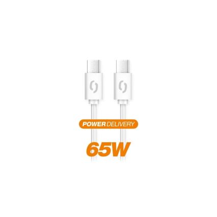Aligator DATKP49 - USB kabel USB-C / USB-C 65W Power Delivery 1,5m bílá