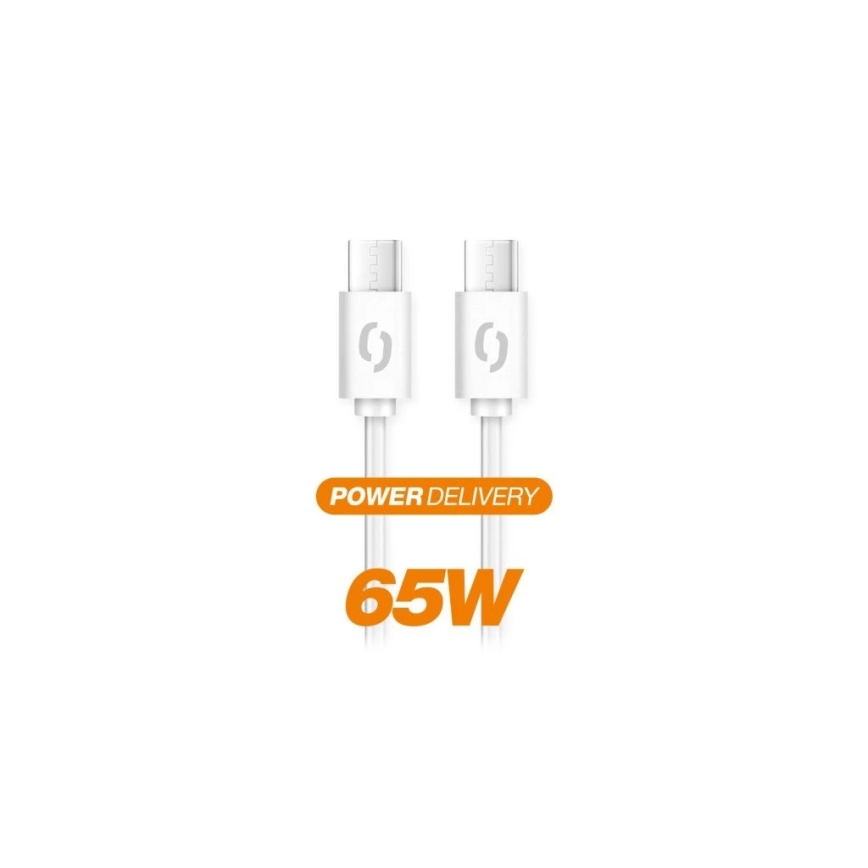 Aligator DATKP49 - USB kabel USB-C / USB-C 65W Power Delivery 1,5m bílá