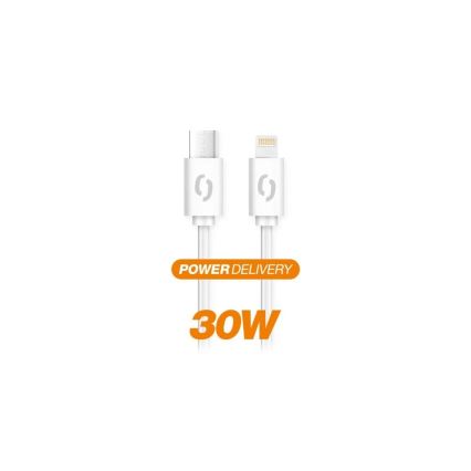 Aligator DATKP51 - USB kabel USB-C / Lightning 30W Power Delivery 1,5m bílá