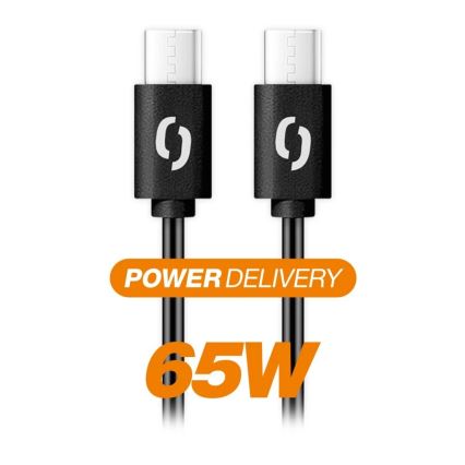 Aligator DATKP54 - USB kabel USB-C / USB-C 65W Power Delivery 0,5m černá
