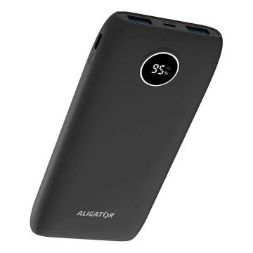Aligator PBPD10BK - Power Bank s LCD displejem Power Delivery 10000 mAh/20W/3,7V černá