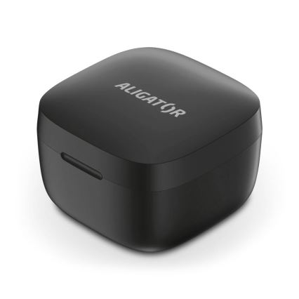 Aligator TWS05 - Bezdrátová sluchátka Pods LITE 200 mAh + 2x 30 mAh IP30 černá