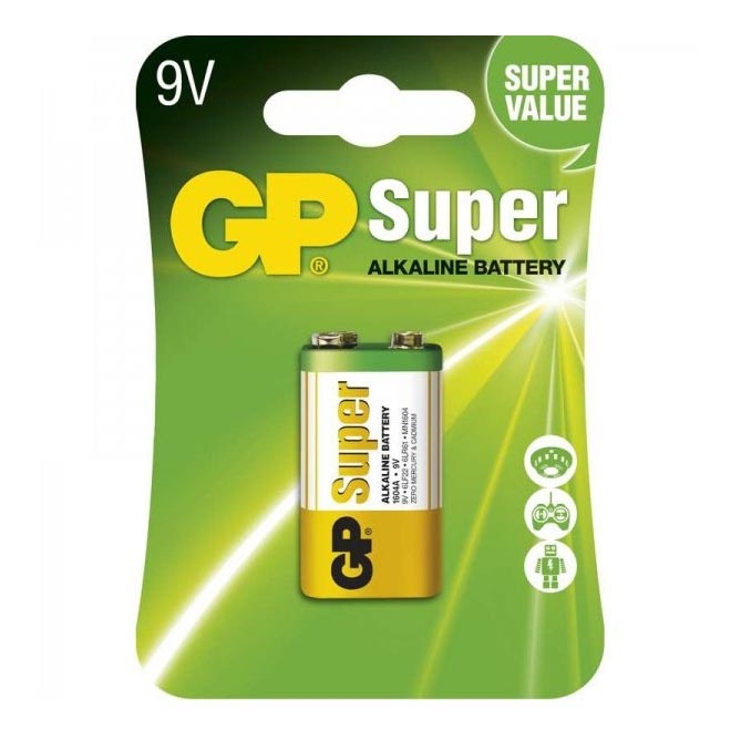 Alkalická baterie GP SUPER 6LF22 9V