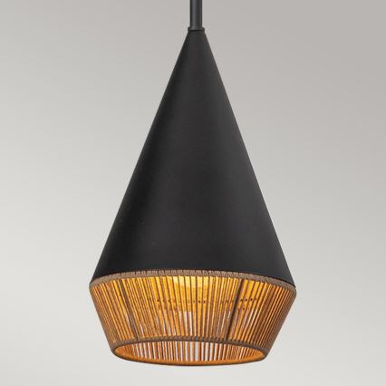 Alora Mood - Lustr na tyči DAPHNE 1xE27/60W/230V pr. 18,1 cm černá/hnědá