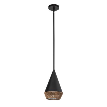 Alora Mood - Lustr na tyči DAPHNE 1xE27/60W/230V pr. 18,1 cm černá/hnědá