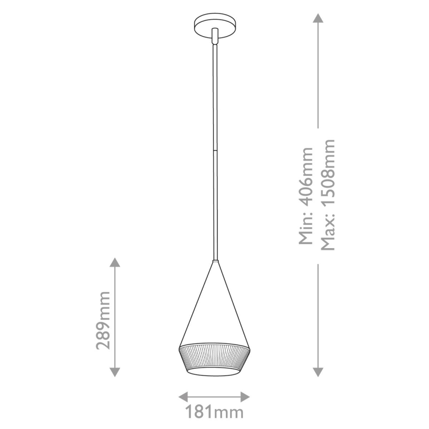 Alora Mood - Lustr na tyči DAPHNE 1xE27/60W/230V pr. 18,1 cm černá/hnědá