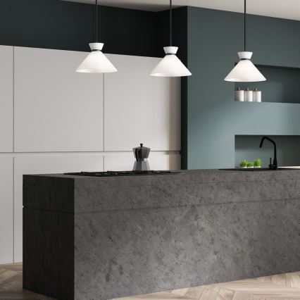 Alora Mood - Lustr na tyči HALSTON 1xE27/60W/230V černá