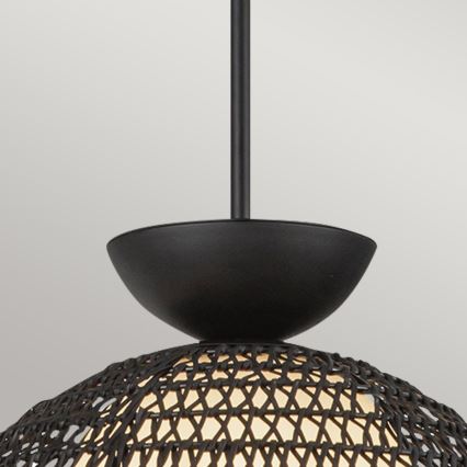 Alora Mood - Lustr na tyči PERTH 1xE27/60W/230V pr. 37,5 cm černá