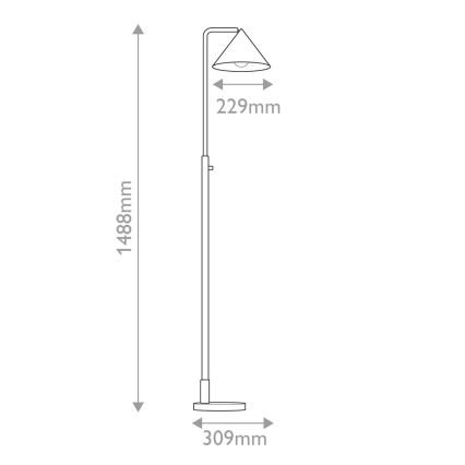 Alora Mood - Stojací lampa REMYCK 1xE27/60W/230V černá