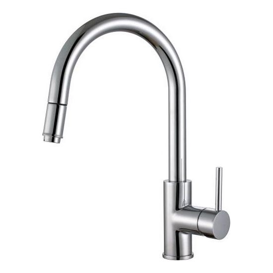 ALVEUS 1129021 - Dřezová baterie s vytahovací sprškou DELOS 38 cm lesklý chrom