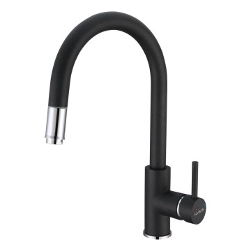 ALVEUS 1129022 - Dřezová baterie s vytahovací sprškou DELOS 38 cm granit/černá