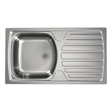ALVEUS 1136534 - Kuchyňský dřez BASIC 78x43,5 cm matná ocel/satin, malá výpusť
