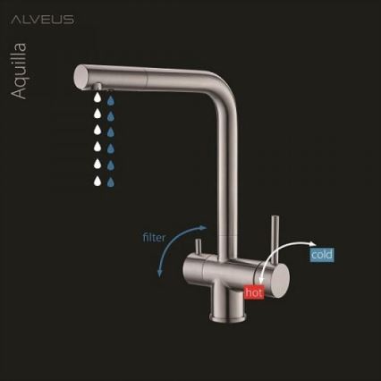 ALVEUS 1139807 - Dřezová baterie AGUILA 33,3 cm granit/béžová