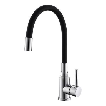 ALVEUS 1144427 - Dřezová baterie s flexibilním ramínkem MINTAS 34 cm lesklý chrom/černá