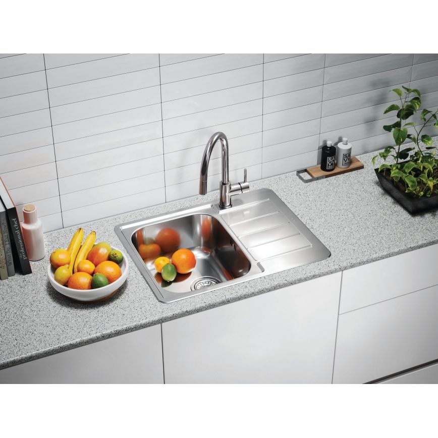 ALVEUS 1144603 - Kuchyňský dřez LINE 61,5x50 cm matná ocel/satin, bez excentru