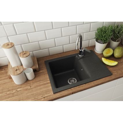 ALVEUS 1149116 - Kuchyňský dřez GEM 59x50 cm granit/černá