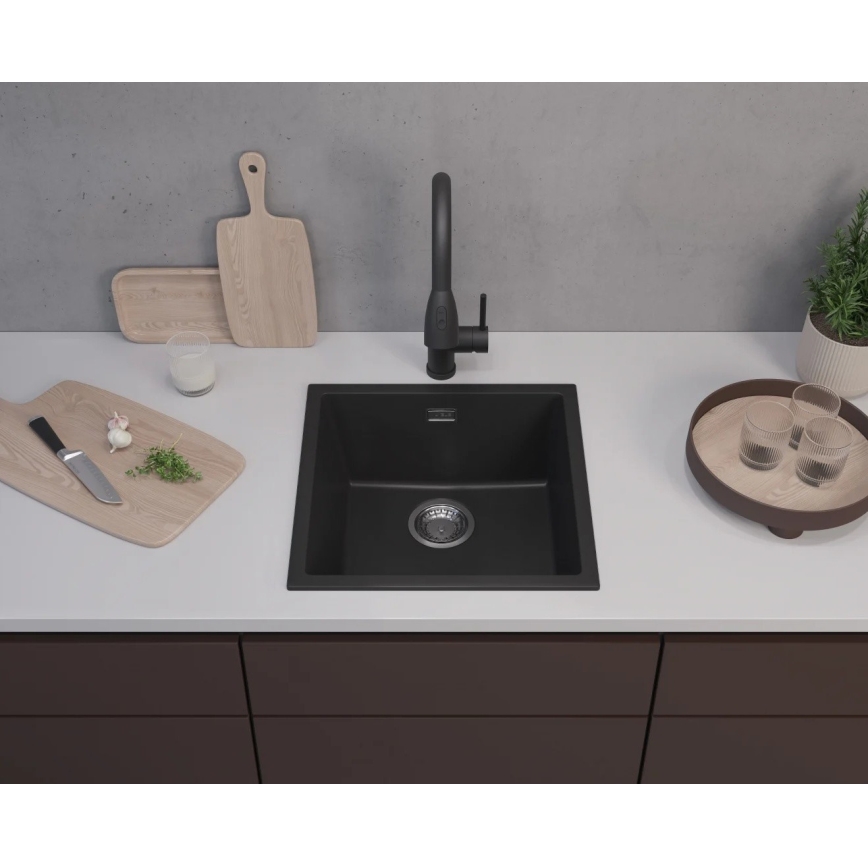 ALVEUS 1150048 - Kuchyňský dřez OMNI 45x45 cm granit/černá