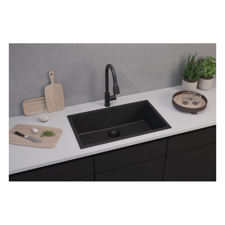 ALVEUS 1150064 - Kuchyňský dřez OMNI 75x45 cm granit/černá