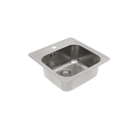 ALVEUS 1151258 - Kuchyňský dřez MORE 50x49 cm matná ocel/satin