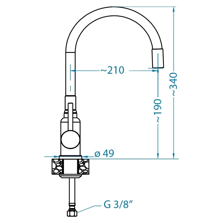 ALVEUS SETA24019 - Kuchyňský dřez CLASSIC 80x60 cm + dřezová baterie s flexibilním ramínkem MINTAS 34 cm nerez/černá