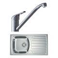 ALVEUS SETA259 - Kuchyňský dřez BASIC 78x43,5 cm + dřezová baterie RIVIERA 14,8 cm satin/lesklý chrom
