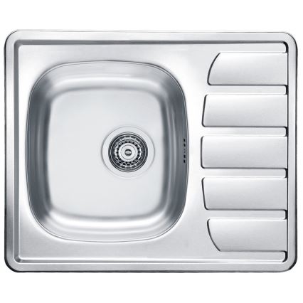 ALVEUS SETA265 - Kuchyňský dřez ZOOM 61,5x50 cm + dřezová baterie RIVIERA 14,8 cm satin/lesklý chrom
