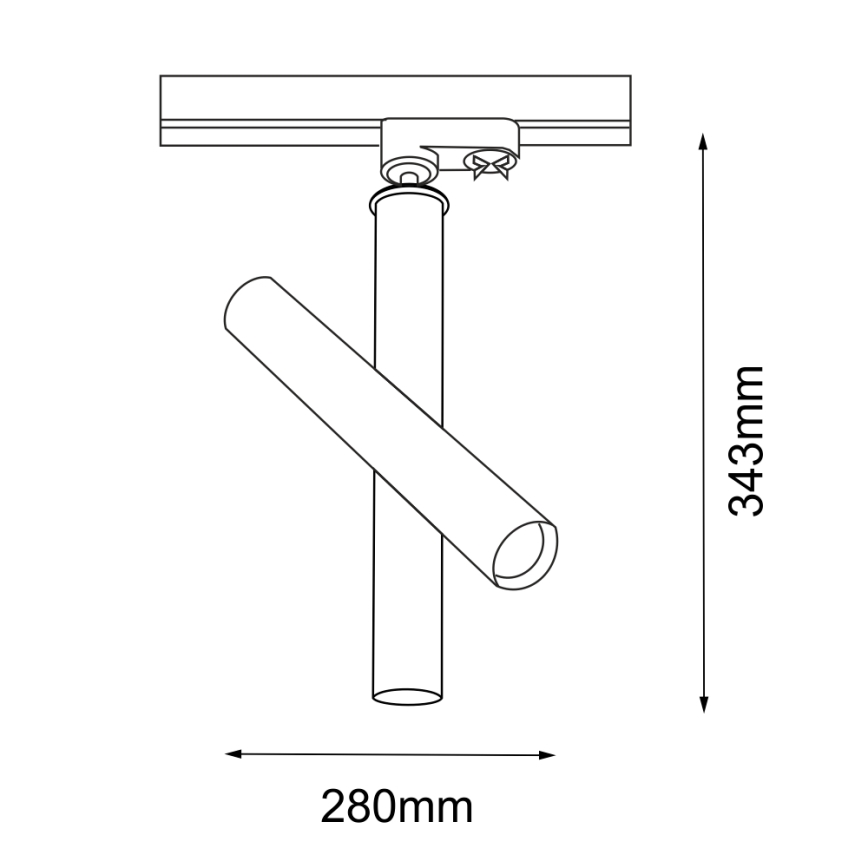 Amplex - Bodové svítidlo do lištového systému 1xGU10-MR11/15W/230V bílá/mosaz
