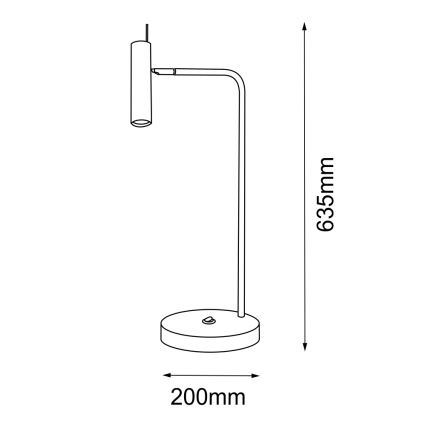 Amplex - Stolní lampa 1xGU10/15W/230V černá