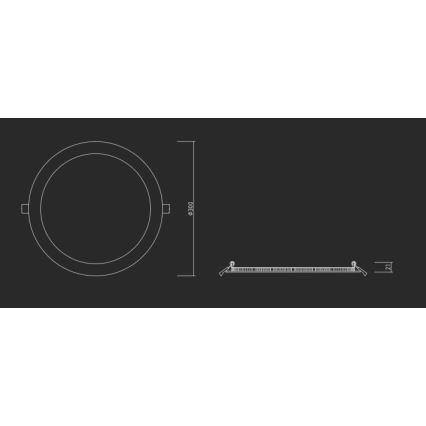 APLED - LED Koupelnové podhledové svítidlo RONDO LED/24W/230V IP40 pr. 30 cm matný chrom