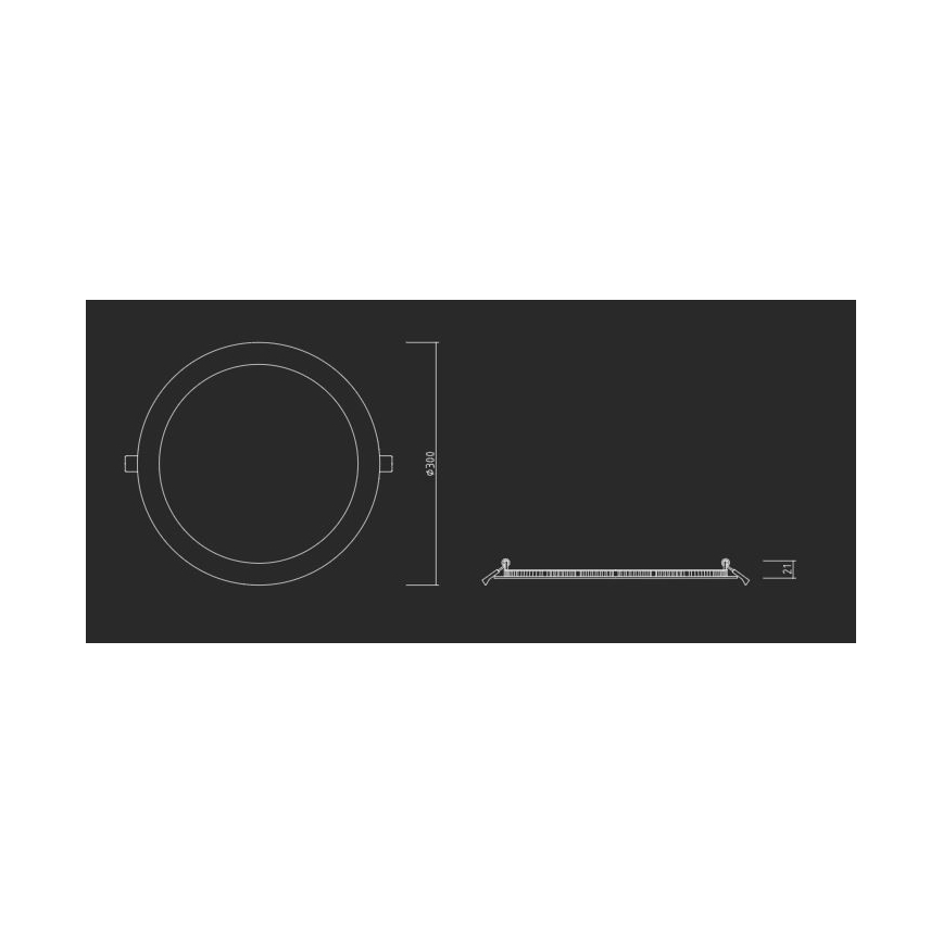 APLED - LED Koupelnové podhledové svítidlo RONDO LED/24W/230V IP40 pr. 30 cm matný chrom