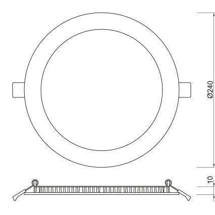 APLED - LED Koupelnové podhledové svítidlo RONDO LED/18W/230V IP41 240 mm