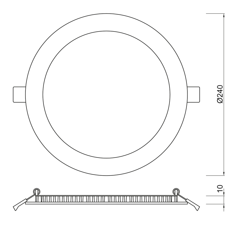 APLED - LED Koupelnové podhledové svítidlo RONDO LED/18W/230V IP41 240 mm