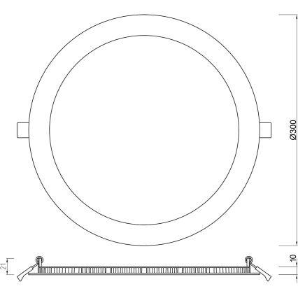 APLED - LED Koupelnové podhledové svítidlo RONDO LED/24W/230V IP41 300 mm