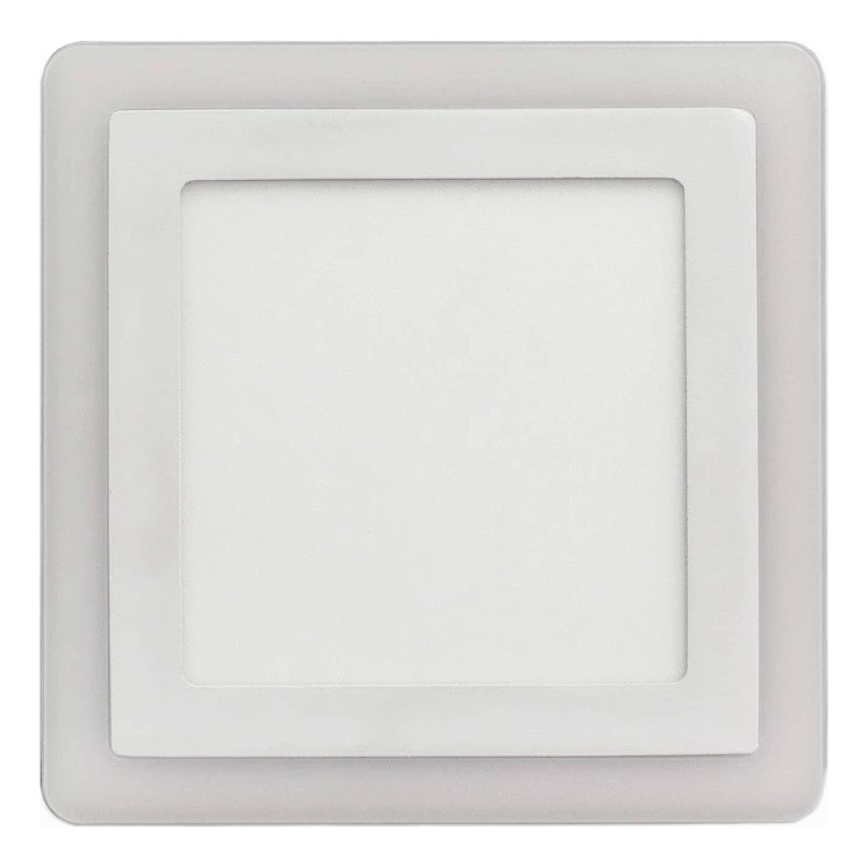 APLED - LED Koupelnové podhledové svítidlo SQUARE DUO LED/4W + LED/12W/230V IP41 3000/4000K 19,5x19,5 cm bílá