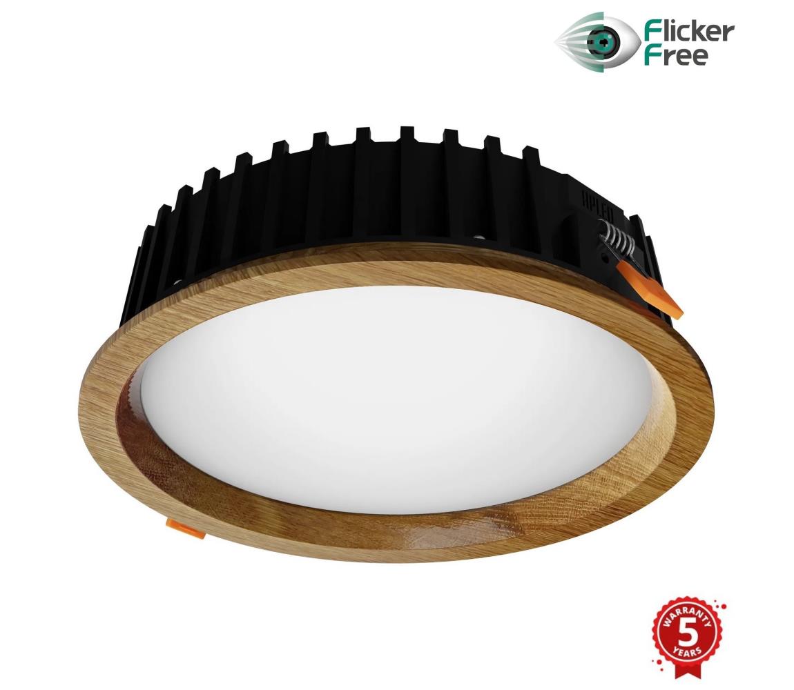 APLED APLED - LED Podhledové RONDO WOODLINE LED/12W/230V 3000K pr. 20 cm dub masiv 