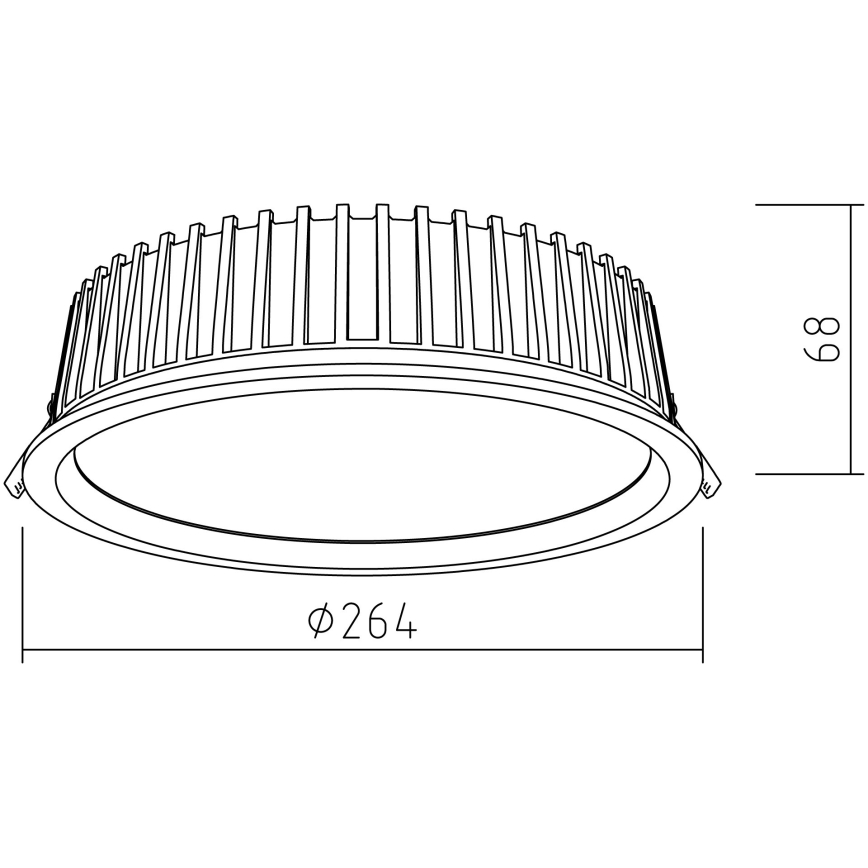 APLED - LED Podhledové svítidlo RONDO WOODLINE LED/18W/230V 3000K pr. 26 cm jasan masiv