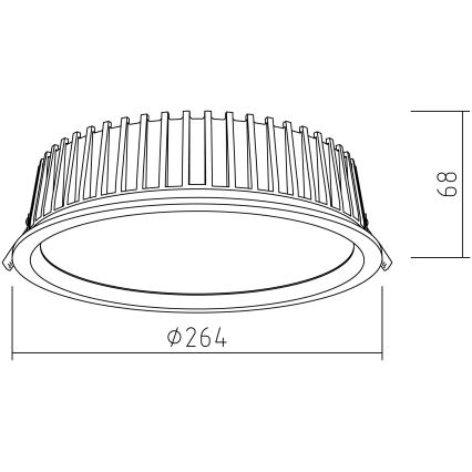 APLED - LED Podhledové svítidlo RONDO WOODLINE LED/18W/230V 4000K pr. 26 cm borovice masiv