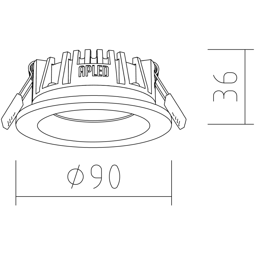 APLED - LED Podhledové svítidlo RONDO WOODLINE LED/3W/230V 3000K pr. 9 cm borovice masiv