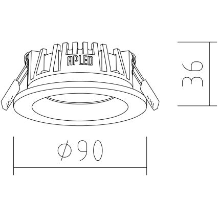 APLED - LED Podhledové svítidlo RONDO WOODLINE LED/3W/230V 4000K pr. 9 cm jasan masiv