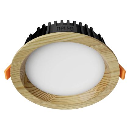 APLED - LED Podhledové svítidlo RONDO WOODLINE LED/6W/230V 3000K pr. 15 cm borovice masiv