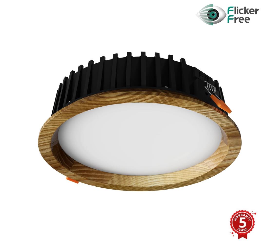 APLED APLED - LED Podhledové RONDO WOODLINE LED/6W/230V 4000K pr. 15 cm jasan masiv AP0189