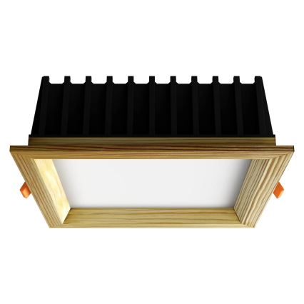 APLED - LED Podhledové svítidlo SQUARE WOODLINE LED/12W/230V 3000K 17x17 cm borovice masiv