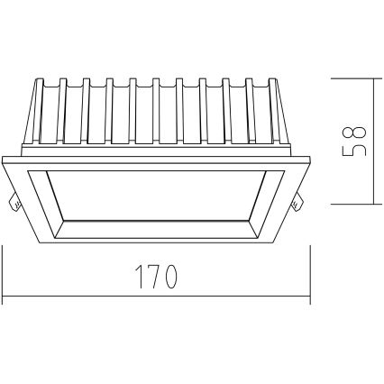 APLED - LED Podhledové svítidlo SQUARE WOODLINE LED/12W/230V 3000K 17x17 cm dub masiv