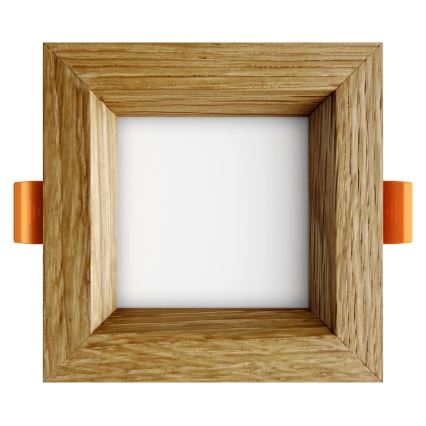 APLED - LED Podhledové svítidlo SQUARE WOODLINE LED/3W/230V 3000K 9x9 cm dub masiv